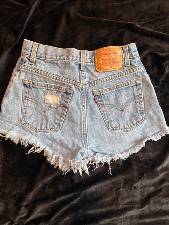 Levi's Pants - Juniors Levi’s 550 Shorts Light Blue Distressed Denim